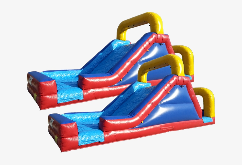 Water Slide Blue Red Yellow Two - Inflatable, transparent png download