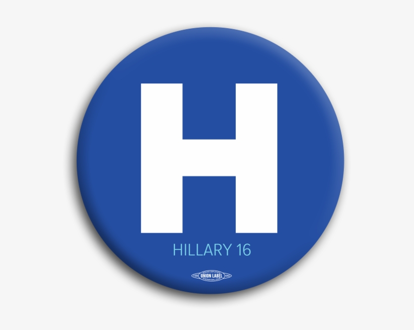 Big H Hillary 2016 Button - Facebook Round Icon Png, transparent png download
