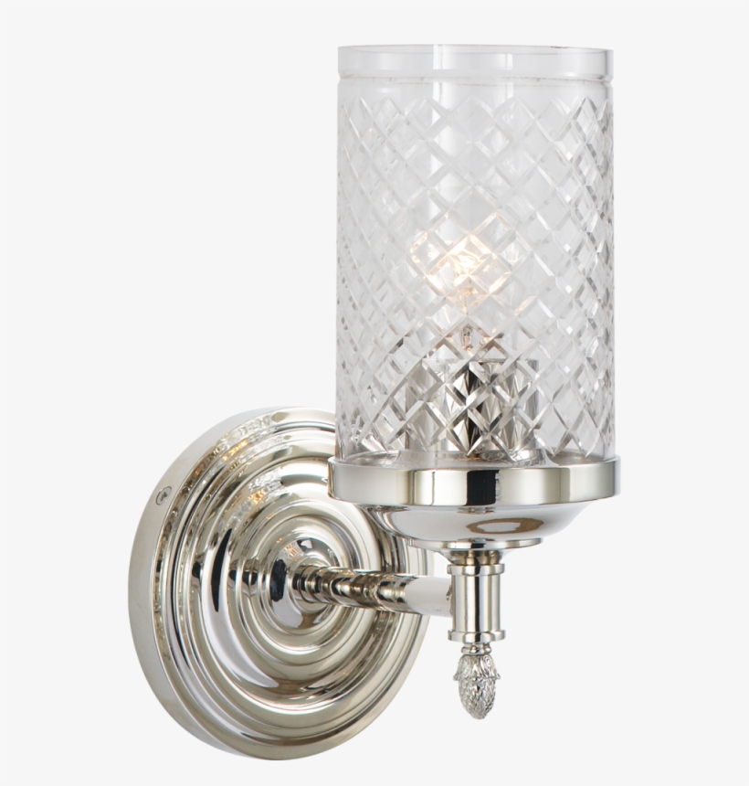 Lita Single Sconce In Polished Nickel With Cryst - Ceiling Fixture, transparent png download