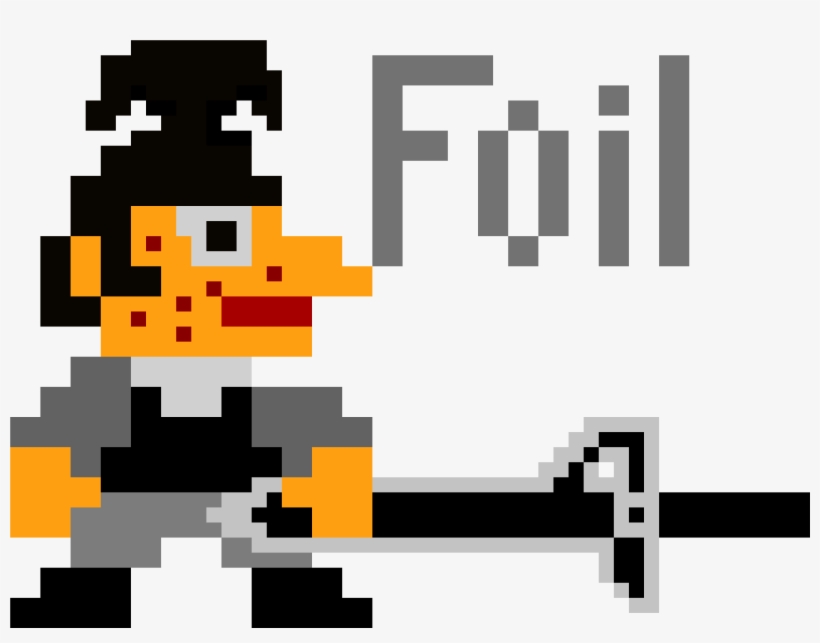 Foil Man Mario Pixel Art By Levi - Pixel Mario, transparent png download