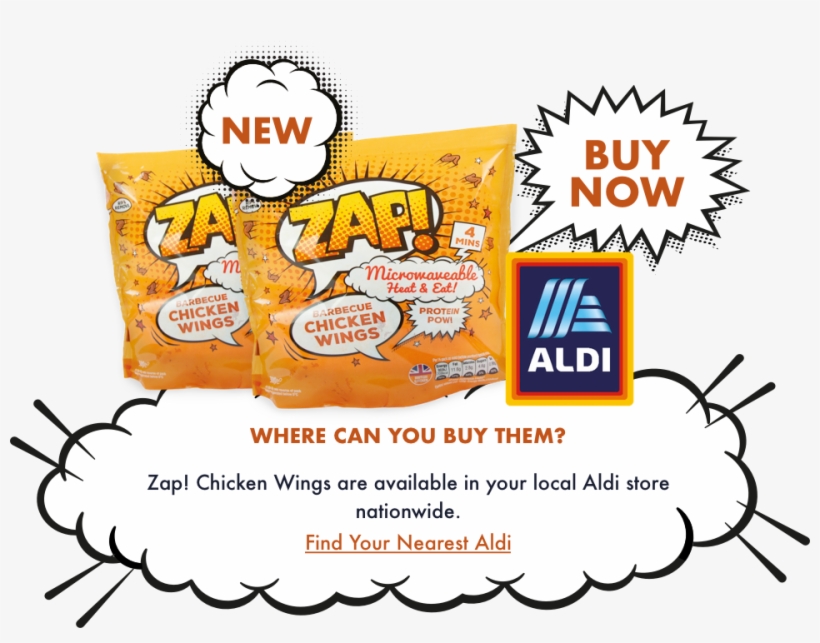 Microwave In The Bag For 4 Minutes And Zap , A Quick - Zap Chicken Wings Aldi, transparent png download