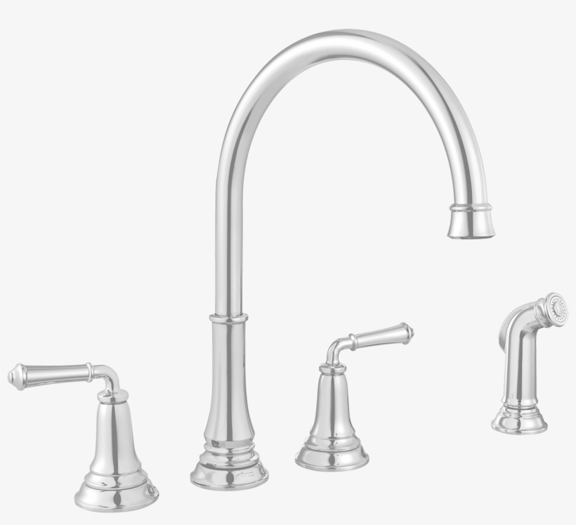 Delancy Widespread Kitchen Faucet In Polished Chrome - Widespread Kitchen Faucet, transparent png download