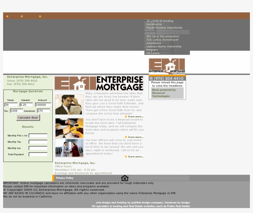 Enterprise Mortgage Competitors, Revenue And Employees - Web Page, transparent png download