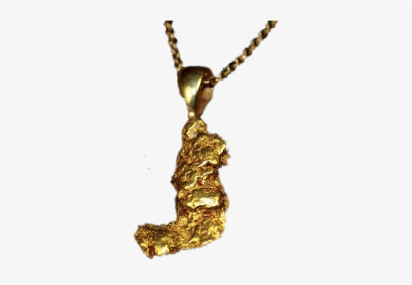 Uniquely Shaped Gold Nugget Pendant - Locket, transparent png download