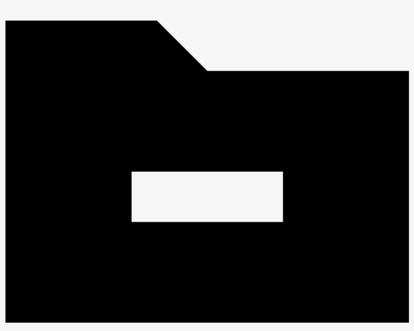 Simpleicons Interface Folder Black Shape With A Minus - Icon, transparent png download