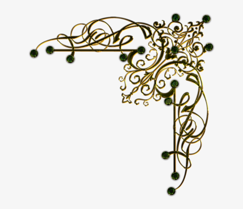 Corner Border Png Hd - Corner Ornament Png, transparent png download
