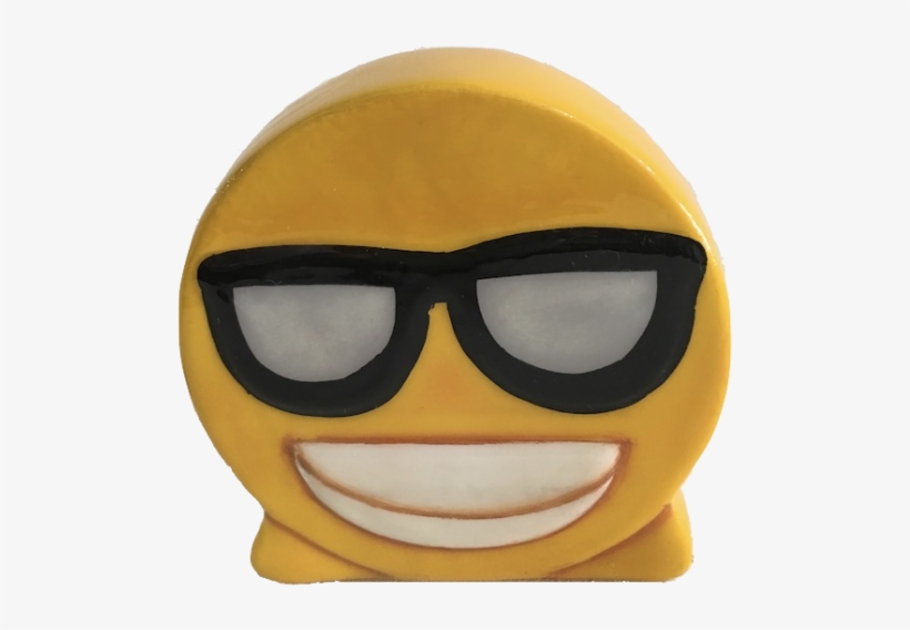 Alcancía Emoji Con Gafas - Figurine, transparent png download