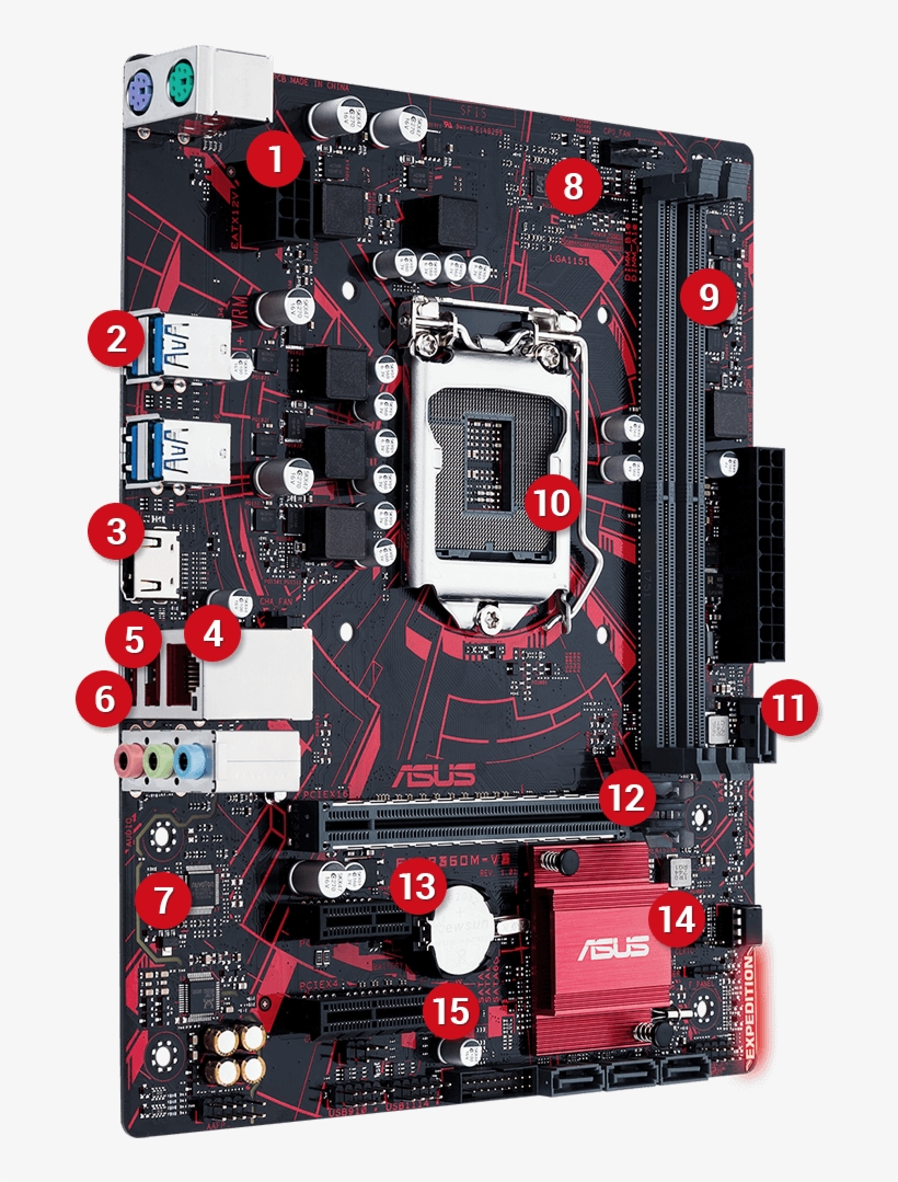 1 8-pin Power Connector - Asus Ex H310m V3, transparent png download