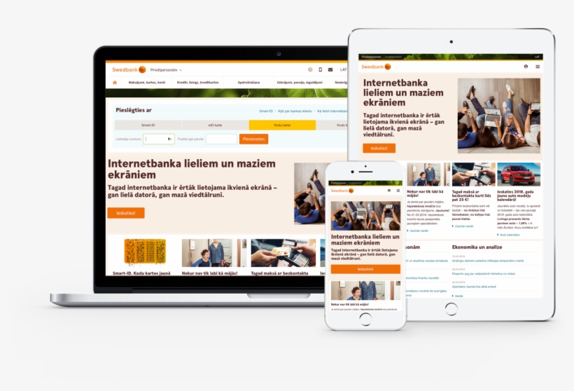 Tagad Internetbanka Pielāgojas Tavām Vajadzībām - Web Page, transparent png download