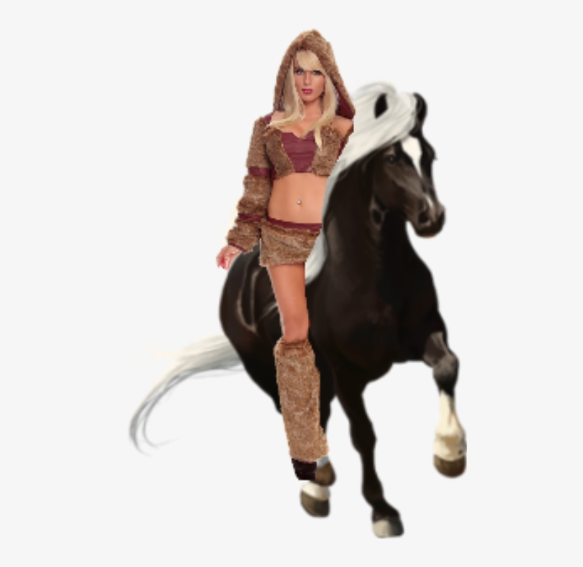 Photo Hot Tribal Woman Riding On Her Beautiful Black - Howrse Vanilla, transparent png download