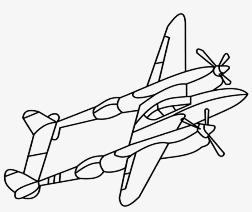 Free Png Download Dibujo De Avion Ww2 Png Images Background - Drawing Aircraft, transparent png download