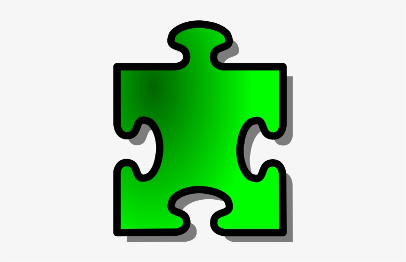 Green Jigsaw Piece 13 Png Clip Arts, transparent png download