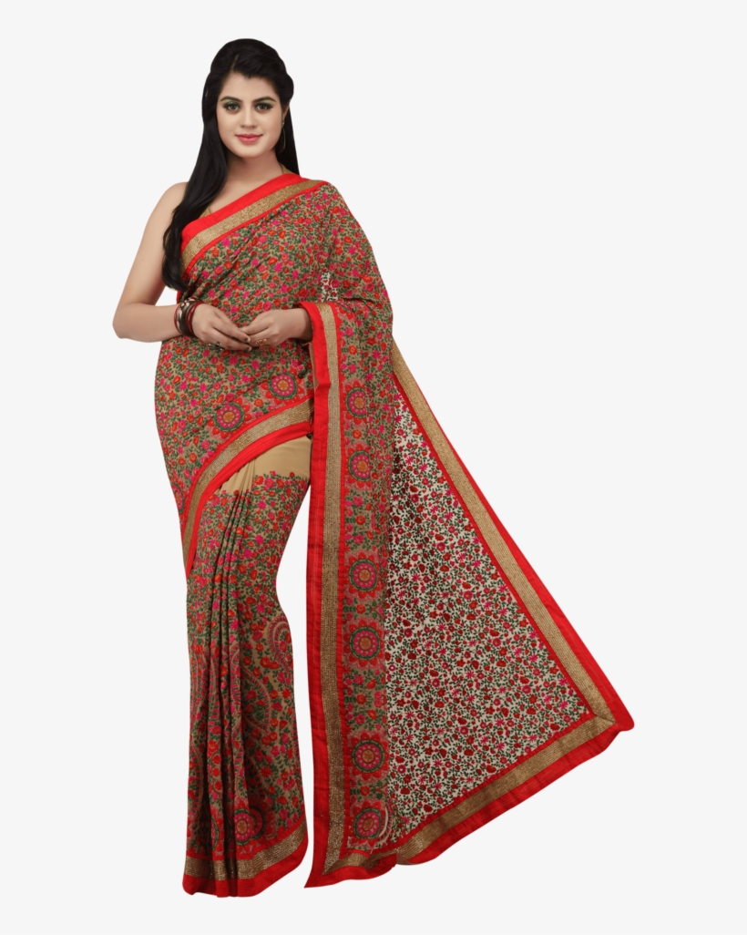 Womens Georgette Saree - Silk, transparent png download