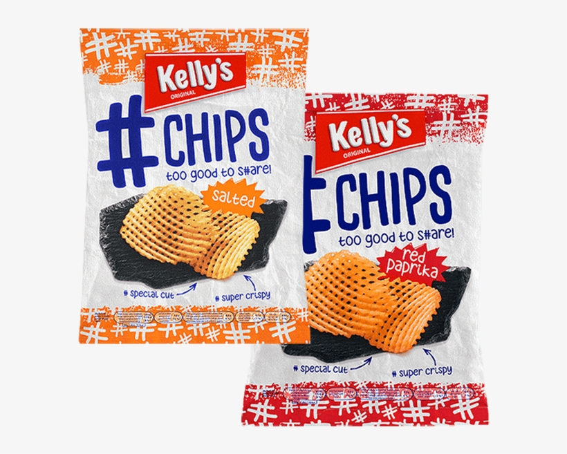 Kelly's - Kellys Hashtag Chips, transparent png download