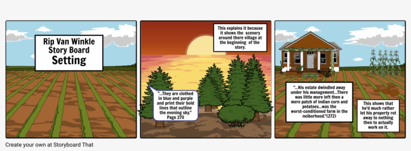 rip Van Winkle Story Board Setting "they Are Cl - Cartoon, transparent png download