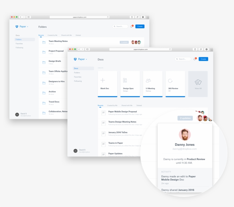 Docs Can Be Organized In To Folders And Shared With - Dropbox Paper Templates, transparent png download