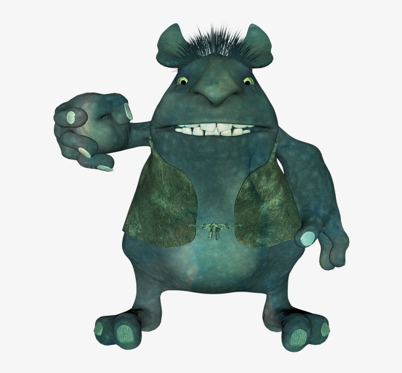 Troll Monster Beast Goblin Fantasy Ogre Shrek - Illustration, transparent png download