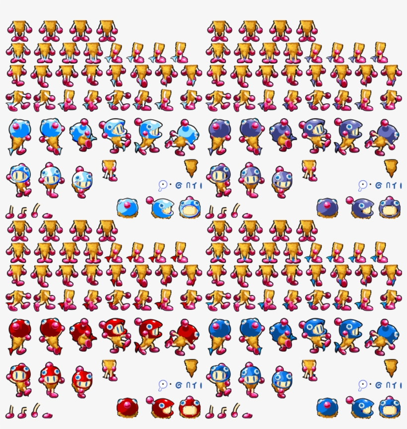 Click For Full Sized Image Bomb Fry - Bomberman 4 Bomb Sprite, transparent png download