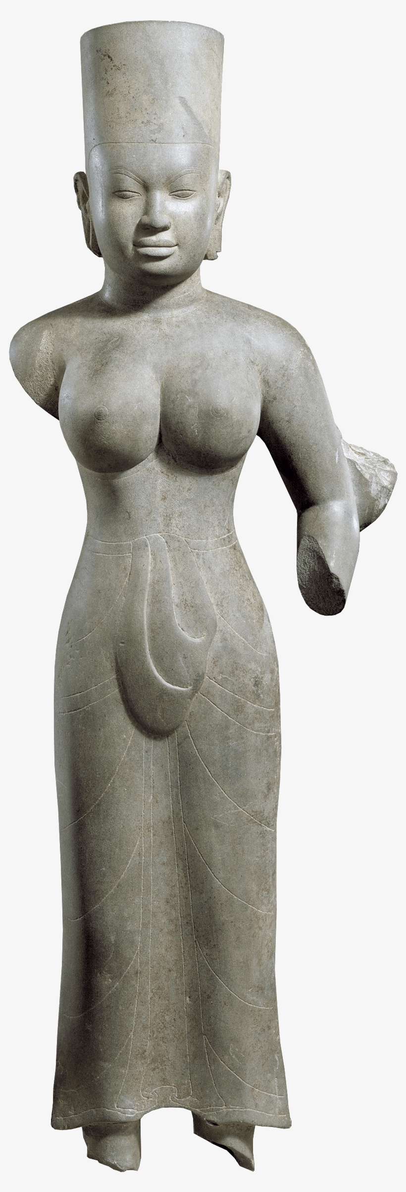 Standing Female Deity, Probably Durga - Figurine, transparent png download