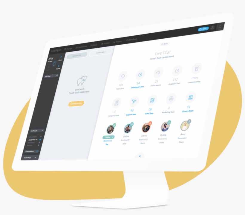 Online Customer Conversations In One Place - Tablet Computer, transparent png download