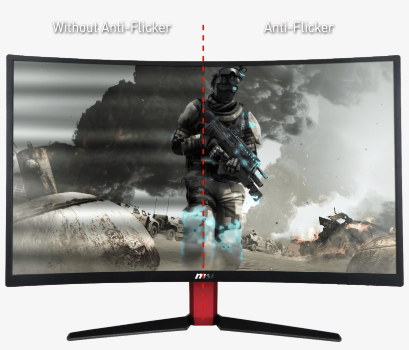 Anti-flicker Technology - Msi Optix Ag32c 31.5, transparent png download