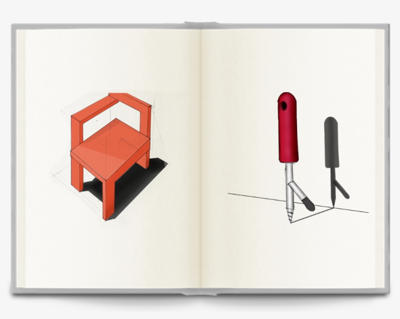 Design Chair And Wall Plug Remover Sketch Coloured - Chair, transparent png download