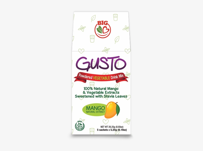 Gusto 5's Powdered Vegetable Drink Mix - Halal Food, transparent png download