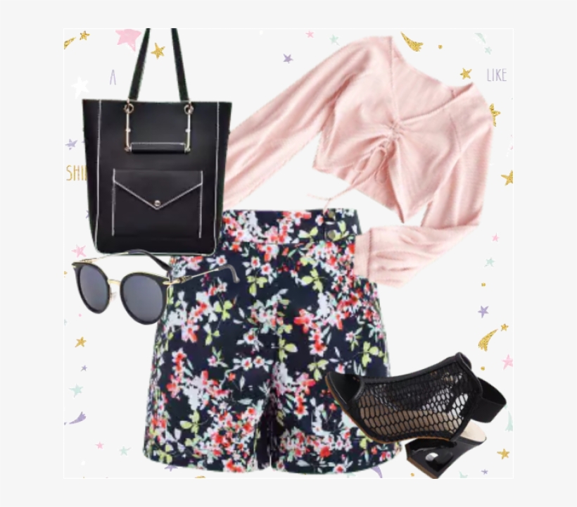 Floral Short - Handbag, transparent png download