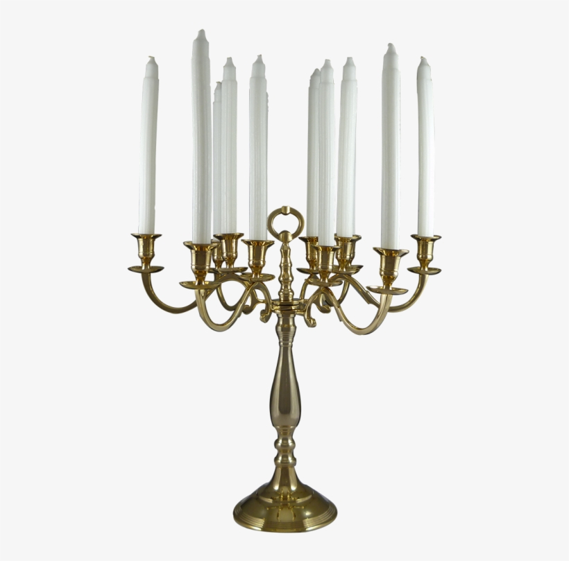 12 Candle Holder Solid Brass 43cm - Advent Candle, transparent png download