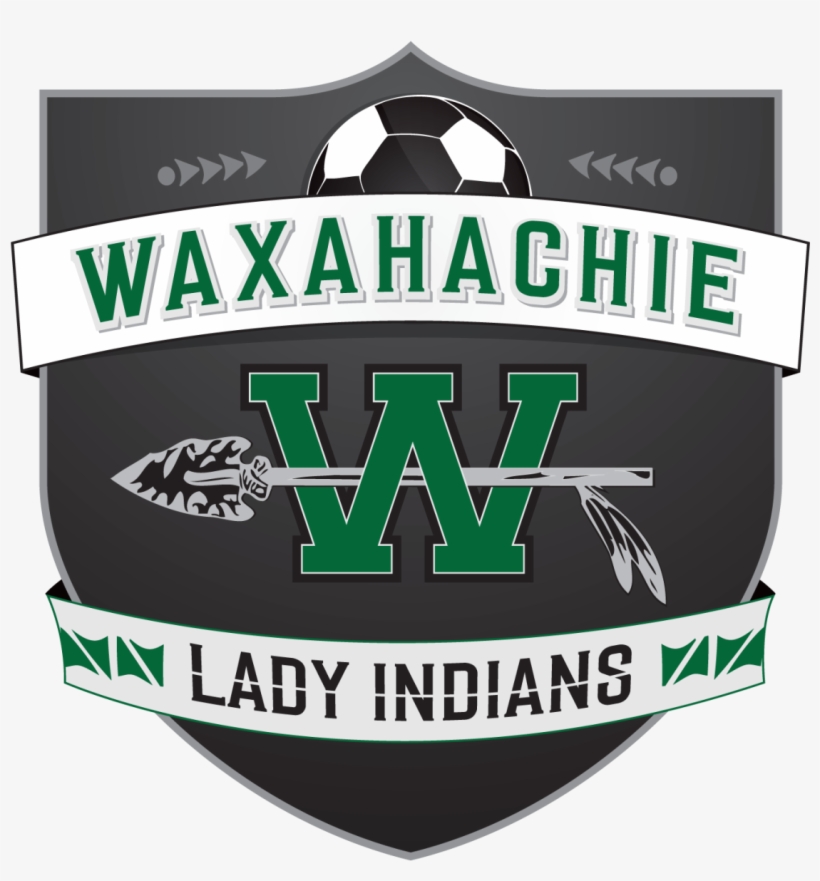 Dark Gray Badge - Waxahachie Lady Indian Soccer Logo, transparent png download