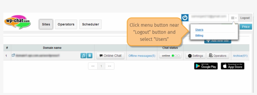 3) Click On 'delete' In Front Of The User You Want - Dashboard Logout Buttons, transparent png download