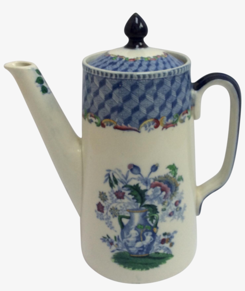 Circa 1914 Spode Masons Chocolate Potor Hot Water Pot - Teapot, transparent png download