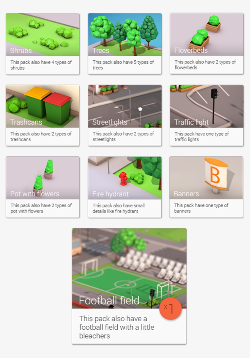 Low Poly Trees Bushes Street Elements - Tree, transparent png download