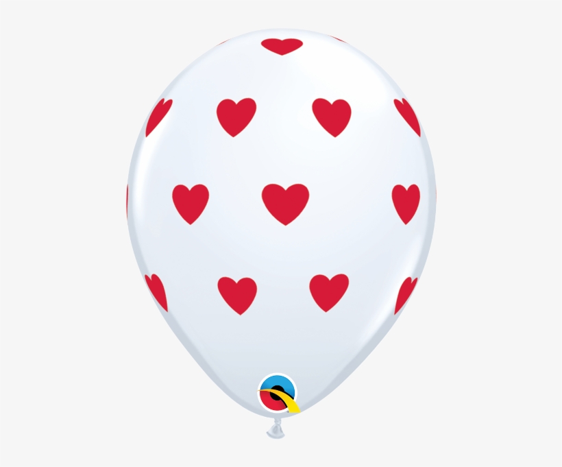 Big Hearts White 11" Balloons - Qualatex, transparent png download