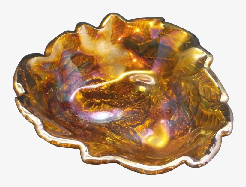 Indiana Glass Loganberry Marigold Carnival Bon Bon - Saucer, transparent png download