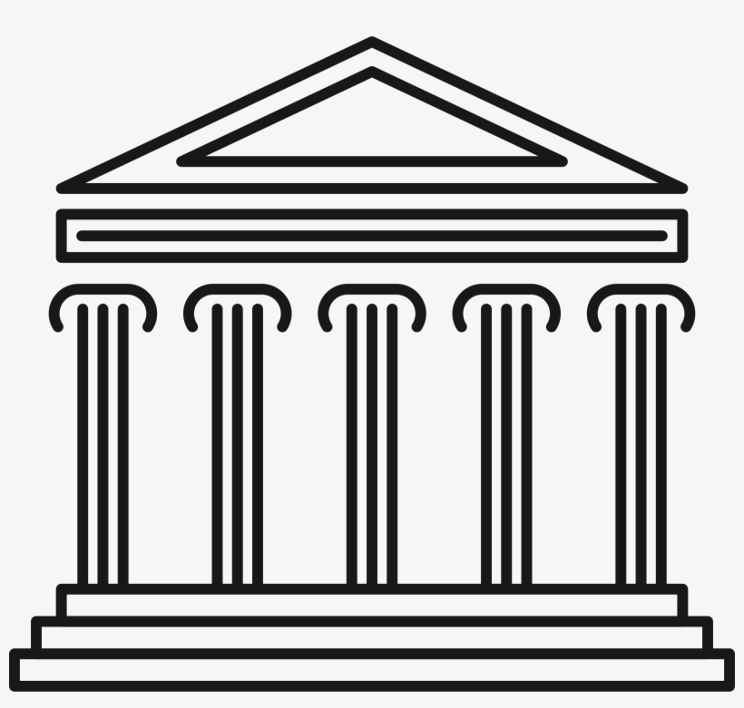 Big Image - City Hall Clipart Black And White, transparent png download