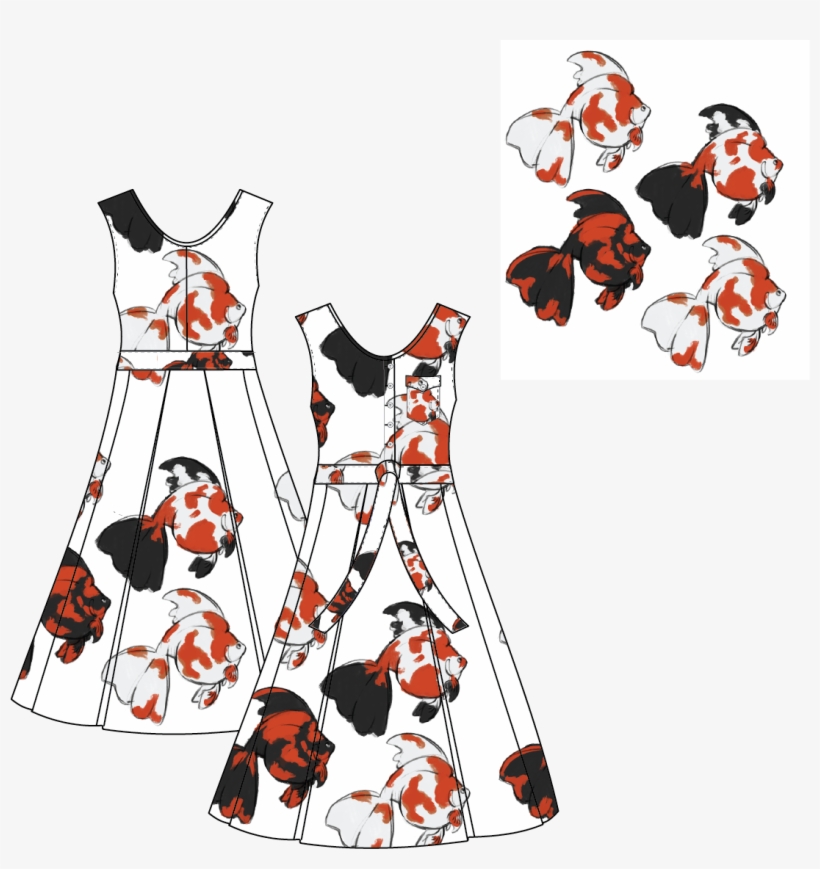 Women's And Girl'd Dresses Flats Created On Adobe Illustrator, - Illustration, transparent png download