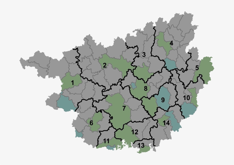 Districts Of Guangxi Province, transparent png download