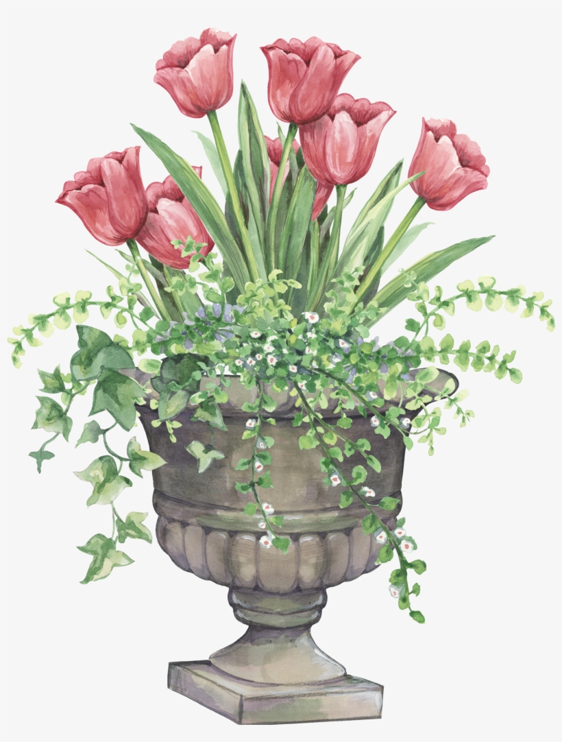 Tulip Planter Tulip Clipart, Flower Clipart, Flower - Tea Cup, transparent png download