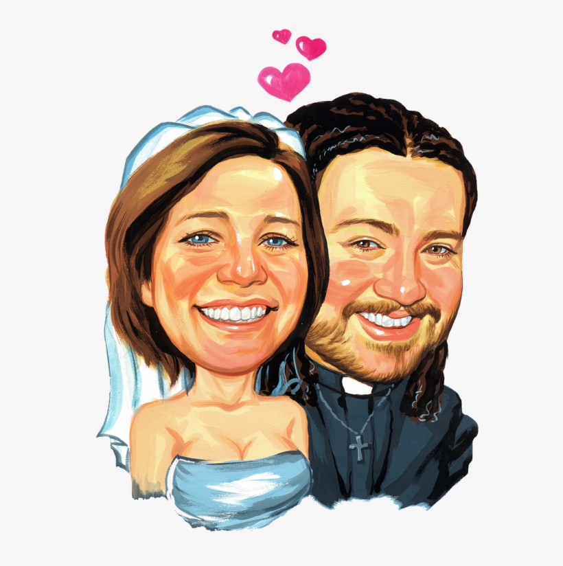 Custom Wedding Caricature Can Be A Perfect Show Stopper - Illustration, transparent png download