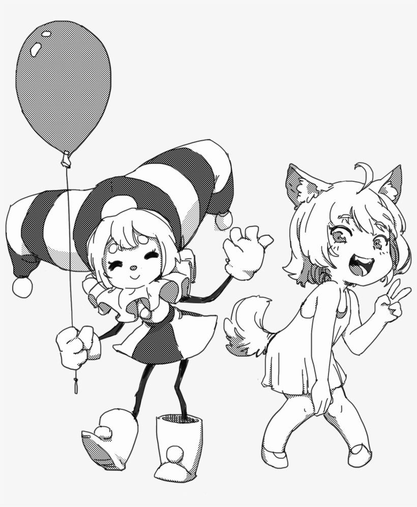 A “self Portrait” Of Zevania And Nattorin - Cartoon, transparent png download