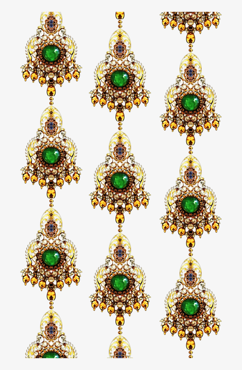 Digital Ladies Dress Pattern, Textile Design Png, Print - Earrings, transparent png download