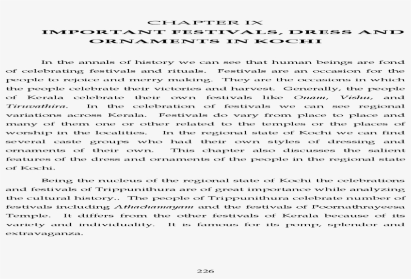 Important Festivals, Dress And Kerala Celebrate Their - Document, transparent png download