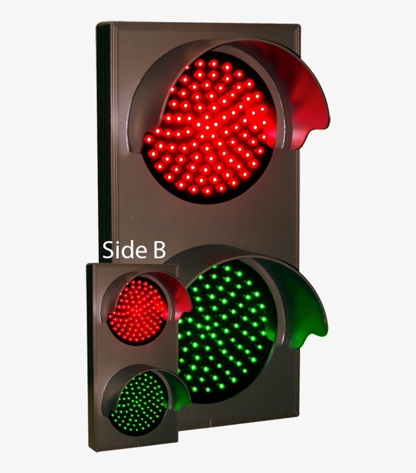 Indicator Dots, Double-faced With Hoods, Vertical, - Traffic Signal Red And Green, transparent png download