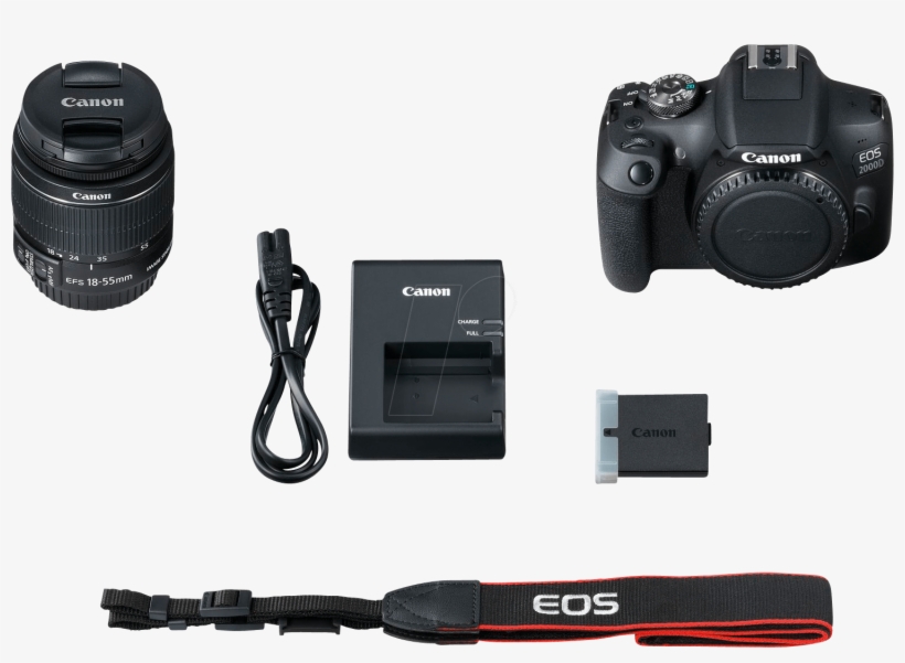 Dslr Camera, Eos 2000d, 18-55, Battery Kit Canon 2728c010 - Canon Eos 1500d Dslr Camera Kit, transparent png download