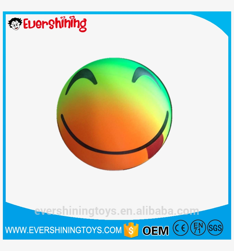 Pvc Rainbow Beach Ball/volleyball/rainbow Balls - Smiley, transparent png download