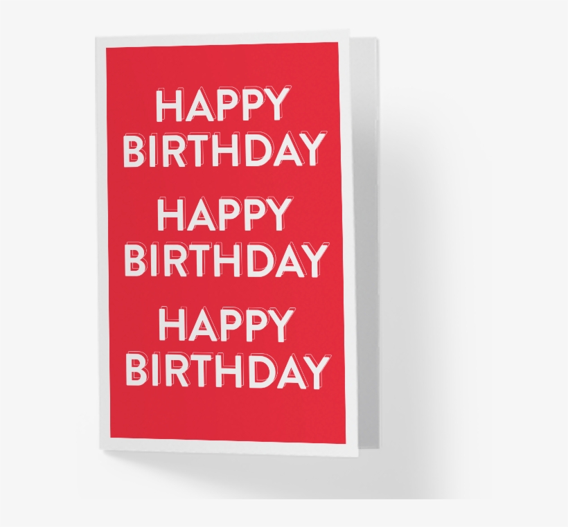 Happy Birthday Greeting Card - Poster, transparent png download