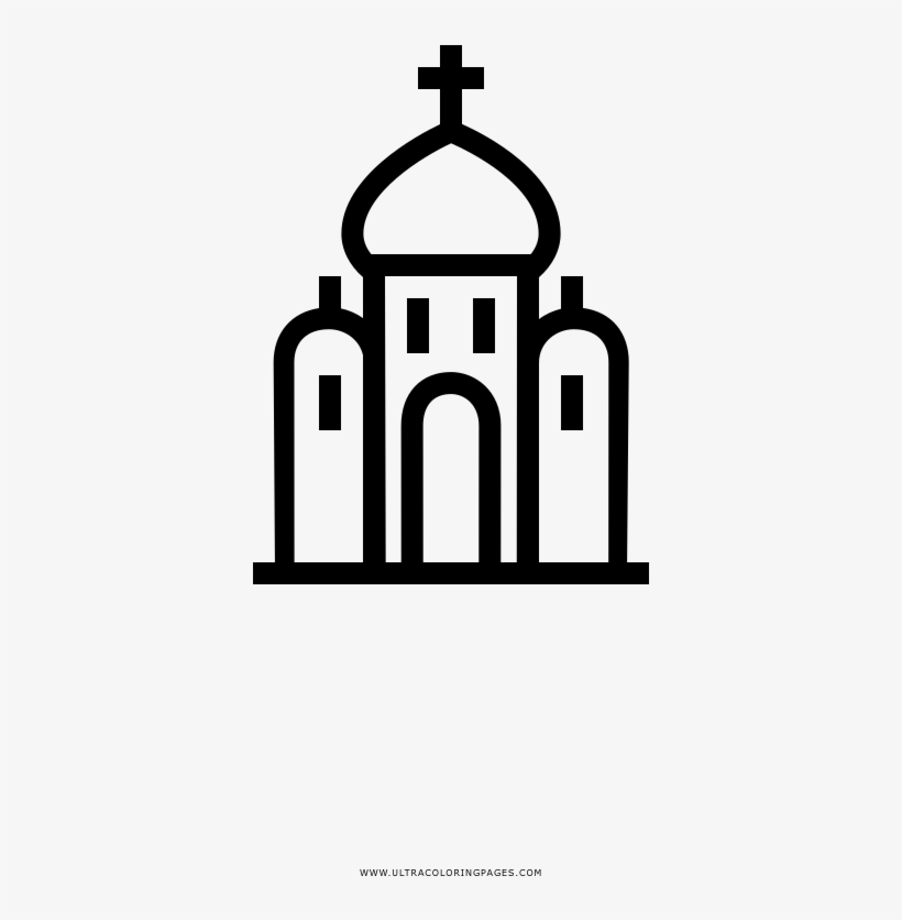Russian Temple Coloring Page - Church, transparent png download