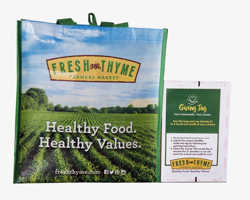 Newftfmbagfront - Fresh Thyme Giving Bag, transparent png download