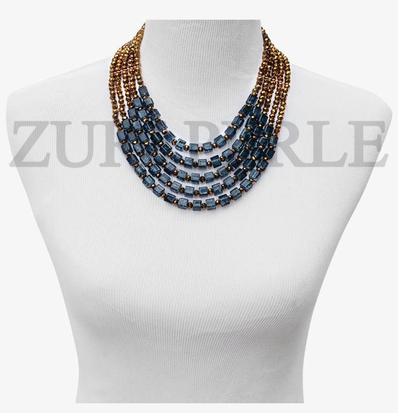 Handmade Unique Black And Gold Jewelry, Made With Black - Necklace, transparent png download